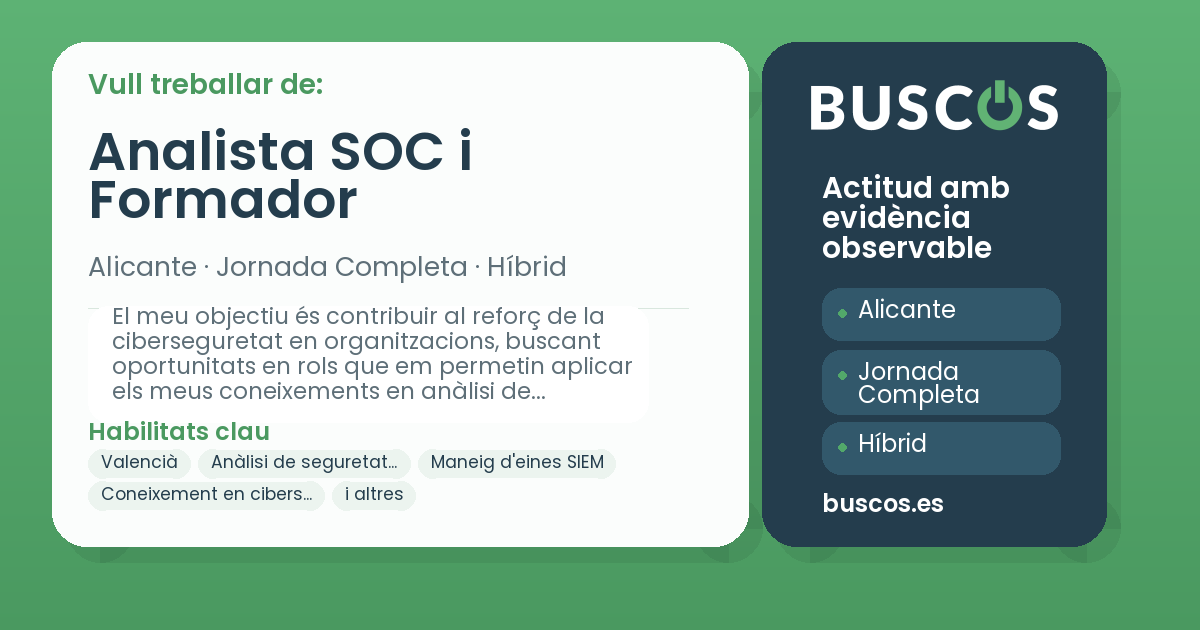 Analista SOC i Formador