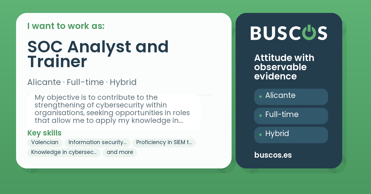 SOC Analyst and Trainer