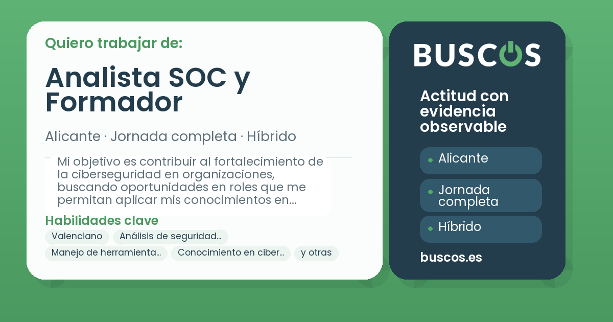 Analista SOC y Formador